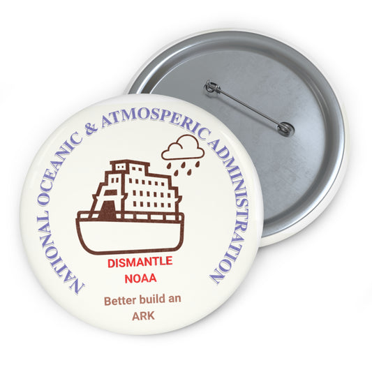 Custom NOAA Dismantle Pin Buttons - Fun & Quirky Pin Badges for Ocean Lovers