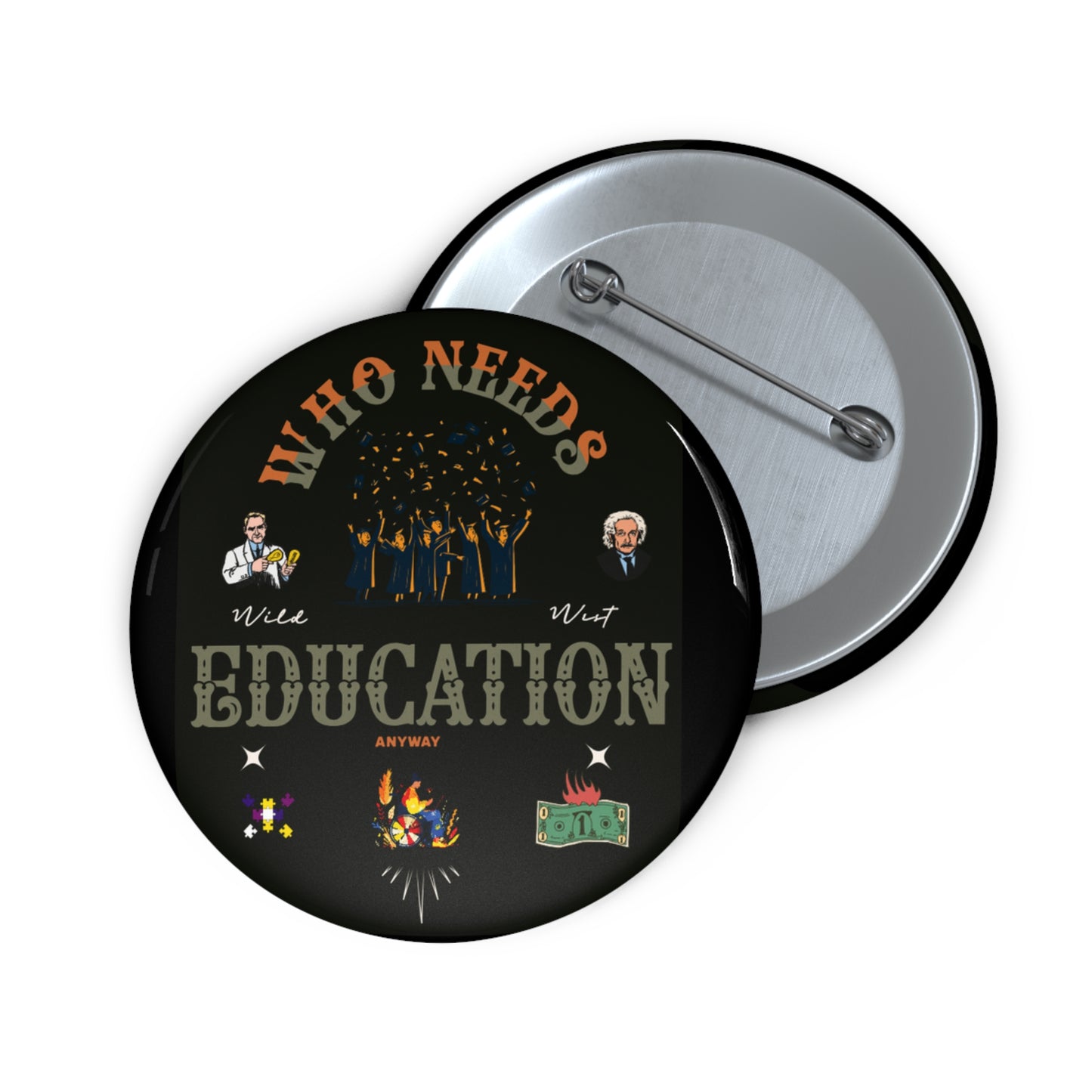 Custom Education Pin Buttons - Fun and Thoughtful Accessories for Students and Educators